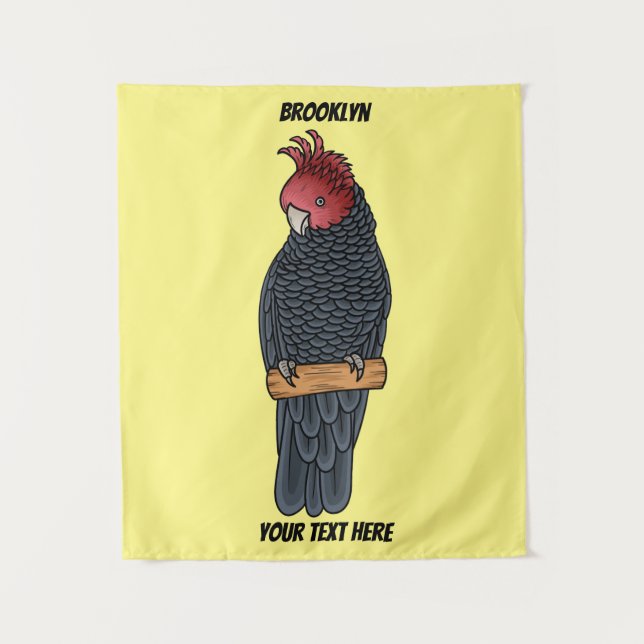 Bandenvogel-Cartoon Wandteppich (Vorderseite)