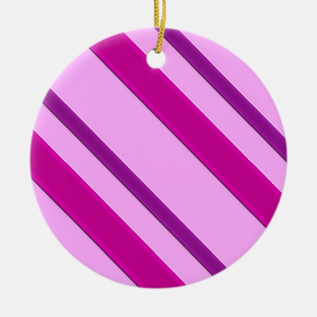 Bänder aus Samt, Pflaume und Rosa Keramikornament (Vorne)