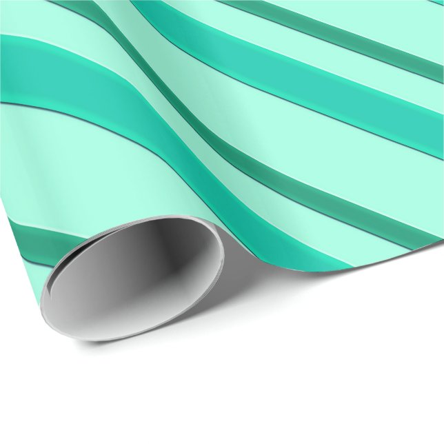 Bänder aus Samt, Türkis und Aqua Geschenkpapier (Rolleneckpunkt)