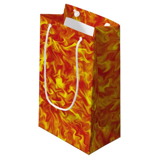 Bänder der Feuer-Geschenk-Tasche Kleine Geschenktüte (Vorderseite Schrägansicht)