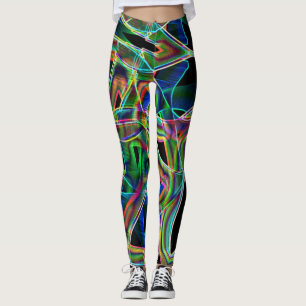 Bänder, farbig gewölbt, mit Prägung hervorgehoben Leggings