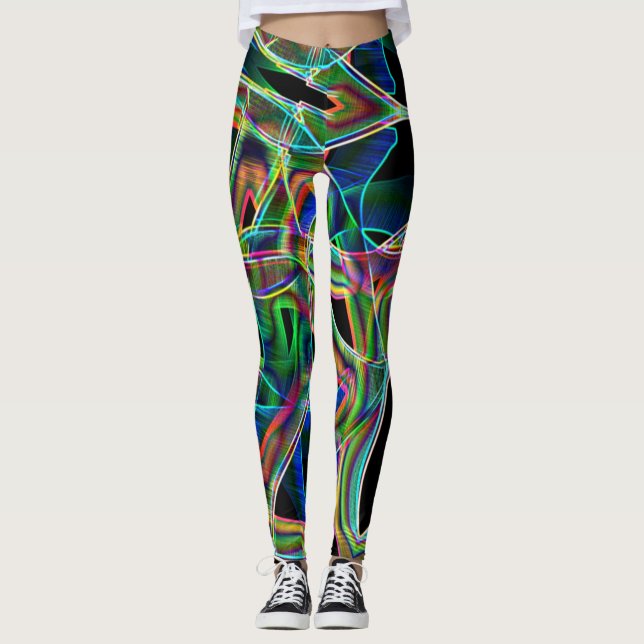 Bänder, farbig gewölbt, mit Prägung hervorgehoben Leggings (Vorderseite)