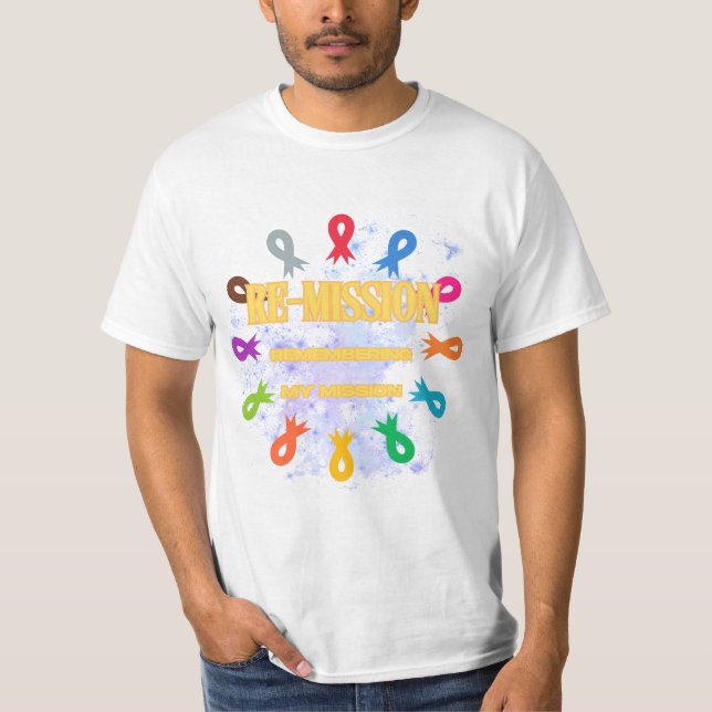 Bänder für Krebserkrankungen T-Shirt (Vorderseite)