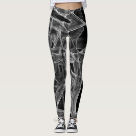 Bänder, schwarz, gebogen, mit Prägung hervorgehobe Leggings