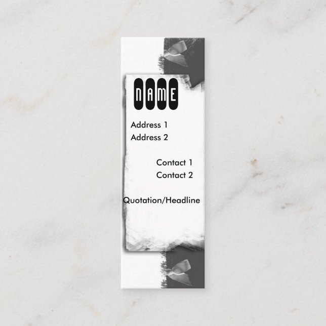 Bänder und Spitze Mini Visitenkarte (Vorderseite)