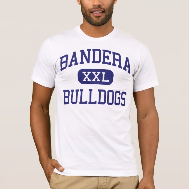 Bandera Bulldoggen-Sekundarschule Bandera Texas T-Shirt (Vorderseite)