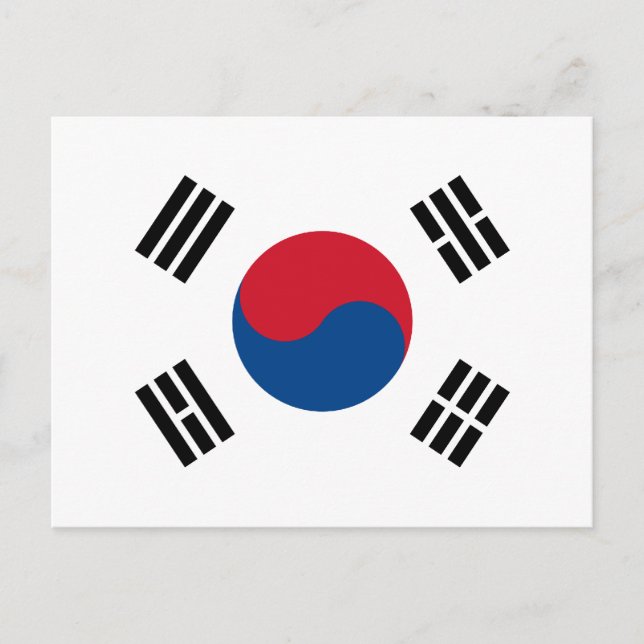Bandera de Corea del Sur Postkarte (Vorderseite)