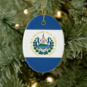 Bandera de El Salvador Keramik Ornament