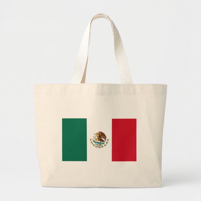 Bandera de México - Flagge Mexikos - Mexikanische  Jumbo Stoffbeutel (Vorne)
