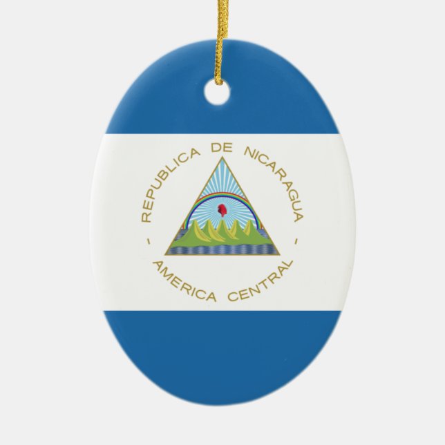 Bandera de Nicaragua Keramik Ornament (Vorne)