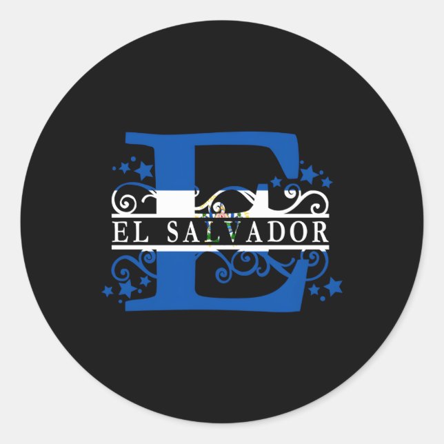Bandera El Salvador Flagge Salvadorianischer Pride Runder Aufkleber (Vorderseite)
