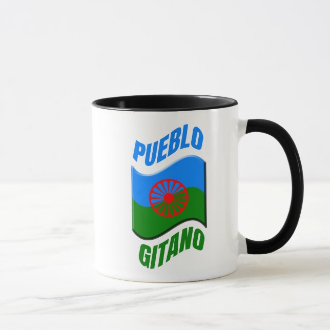 Bandera gitana. Taza original personalizada.  Tasse (Rechts)