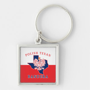 Bandera Polish Texan Schlüsselanhänger