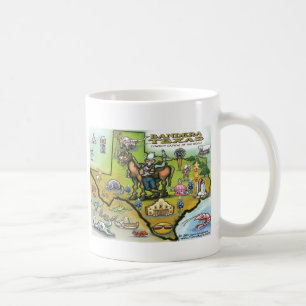 Bandera TEXAS Karte Kaffeetasse