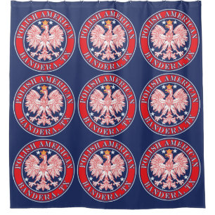 Bandera Texas Polnischer Adler Duschvorhang
