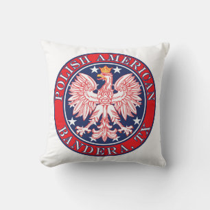 Bandera Texas Polnischer Adler Kissen