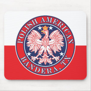 Bandera Texas Polnischer Adler Mousepad