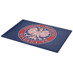 Bandera Texas Polnischer Adler Schneidebrett