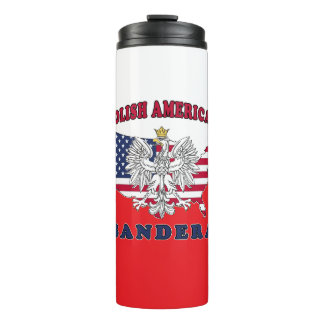 Bandera Texas Polnischer Amerikaner Thermosbecher