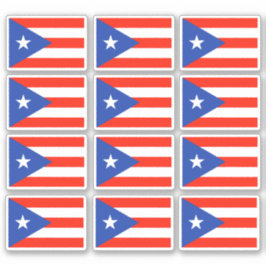 Banderas Boricua Puerto Rico Flag 6"x6" Stickers Aufkleber