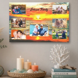 Banderas Sunset Family Collage 1738 Art Leinwanddruck