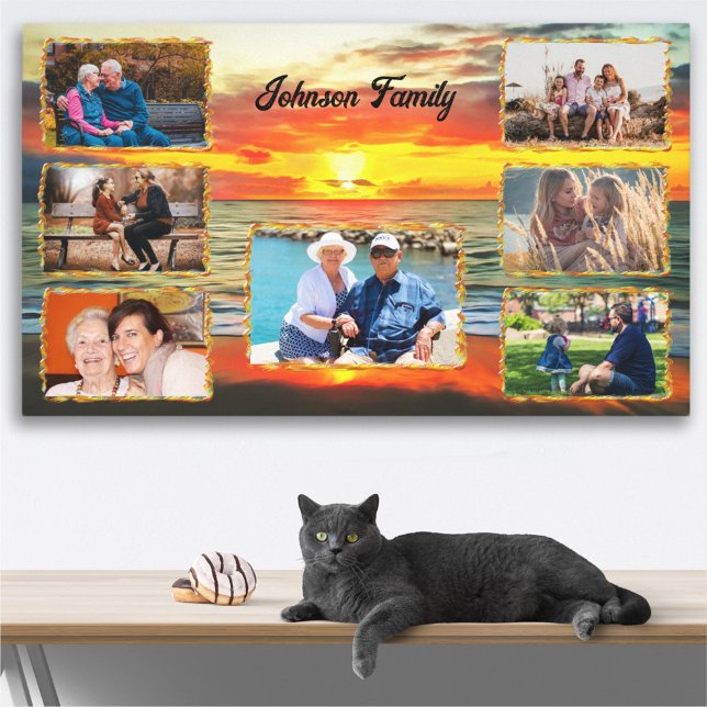 Banderas Sunset Family Collage 1738 Art Leinwanddruck (Von Creator hochgeladen)