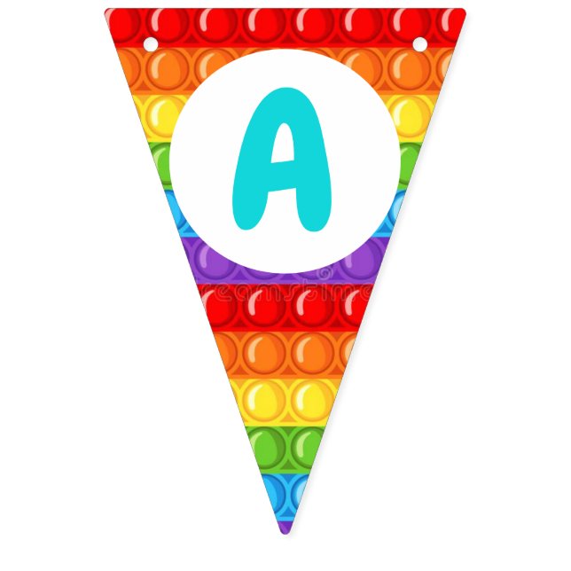 banderines de pop it wimpelkette (Dritte Fahne)