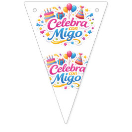 Banderines en Forma de Triángulo con Diseño “Celeb Wimpelkette