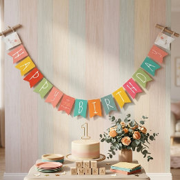 Banderole d'anniversaire Joyeuse Oie Colorée Folle