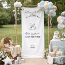 Banderole de Bienvenue pour Baby Shower Minimalist