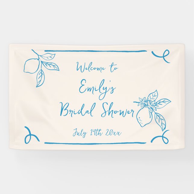 Banderole de Bienvenue pour Mariage Italien au Cit (Horizontal)
