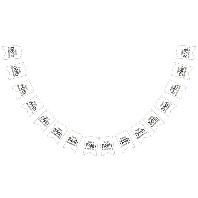 Banderole de bunting "50e anniversaire de mariage" (Tout)