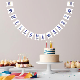 Banderole de décoration pour Baby Shower thème Vio