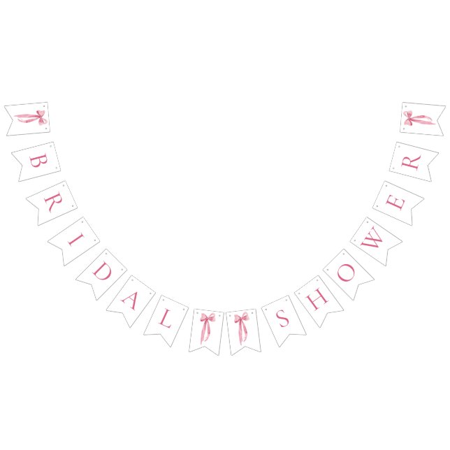 Banderole de Fête de Mariage avec Nœud Rose Modern (Tout)