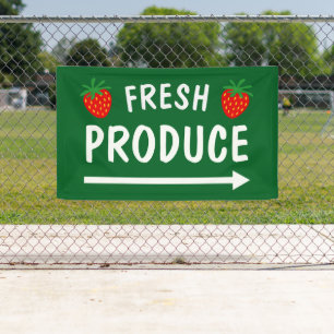 Banderole de produits frais pour le marché de la p