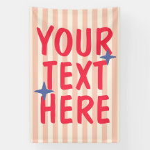 Banderole de texte personnalisé typographique rayé