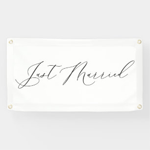 Banderole de voiture pour départ de noces 'Juste m