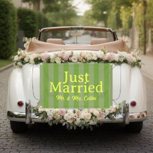 Banderole de voiture Stripée Juste Mariés