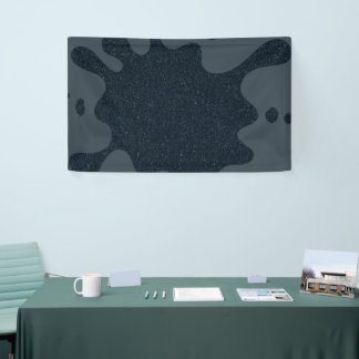 Banderole d'éclaboussure d'encre de charbon person