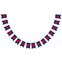Banderole décoration de cœur patriotique