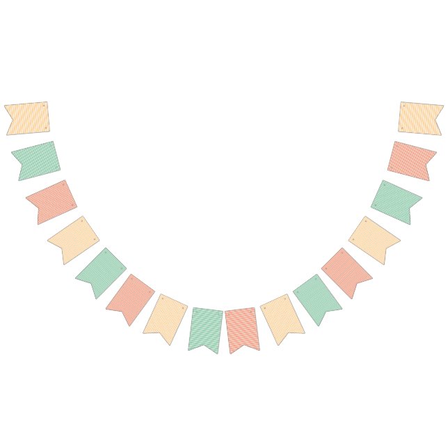 Banderole en forme de queue d'hirondelle rayée (Tout)