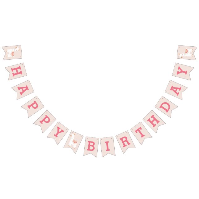 Banderole mignonne Llama Baby Anniversaire de enfa (Tout)