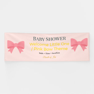 Banderole pour Baby Shower   Joie aux Nœuds Roses