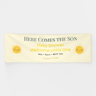 Banderole pour Baby Shower Soleil et Sourires
