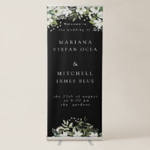 Elégante aquarelle florale noir et blanc enveloppe