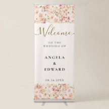 Elégante aquarelle Petites fleurs Mariage Bienvenu