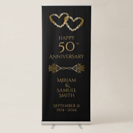 Banderole Rétractable Soirée sur mesure du 50e anniversaire d'or