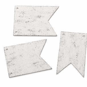 Banderole rustique en tissu déchiré gris