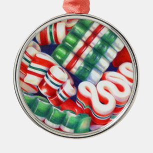 BANDEROLEN-SÜßIGKEIT Premium-Runder Weihnachtsschm Ornament Aus Metall