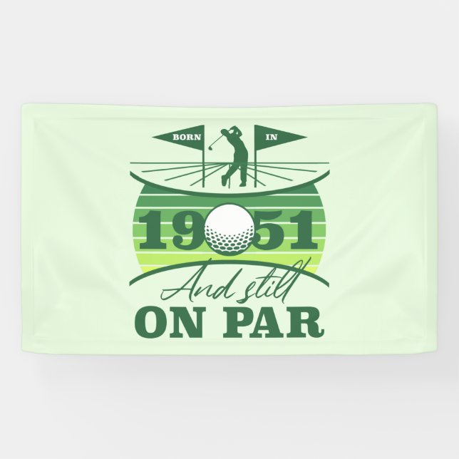 Banderoles 1951 70e anniversaire de golf Lover (Horizontal)